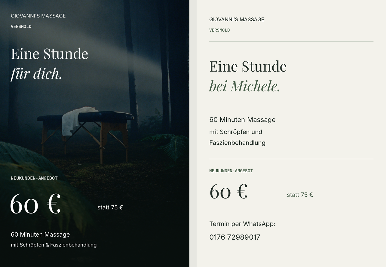 Waldlicht, Vorder- und Rückseite