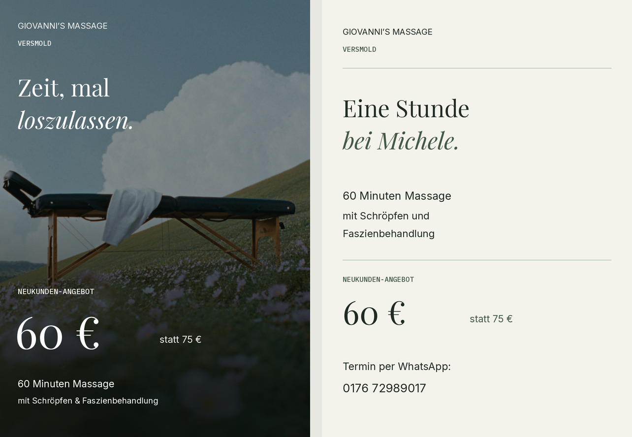 Blumenwiese, Vorder- und Rückseite